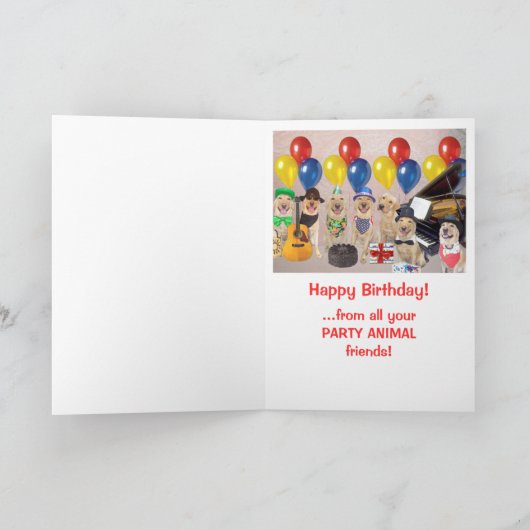 Carte Funny Birthday from Group (Intérieur)