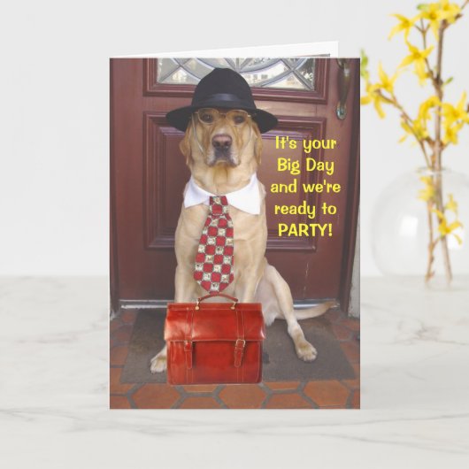 Carte Funny Birthday from Group (Fleur jaune)