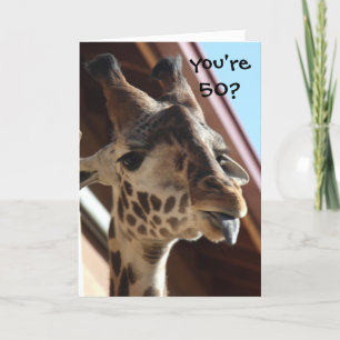 Carte Funny Birthday Giraffe