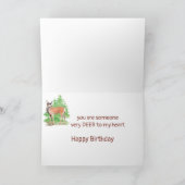 Carte Funny Birthday Greetings, Someone Deer to my Heart (Intérieur)