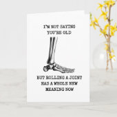 Carte Funny Birthday Husband Joint Getting Old Friend (Fleur jaune)