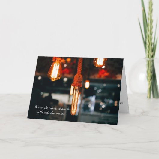 Carte Funny Birthday Number of Candles Marquee Light (Devant)