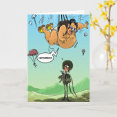 Carte Funny Birthday Wishes (Fleur jaune)