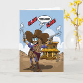 Carte Funny Birthday Wishes (Fleur jaune)