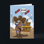 Carte Funny Birthday Wishes<br><div class="desc">You gotta love nuts... especially this one. "Funny Birthday Wishes - Peanut Cowboy" is just another fun and hilarious play on words. This peanut is a little crazy, et perhaps a bit trigger-happy too. But who blame him ? Tout wants to do is wish you a happy birthday with style....</div>