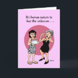 Carte Funny Birthday Worth Card<br><div class="desc">Carte de voeux pour l'anniversaire amusant pour une femme plus âgée</div>