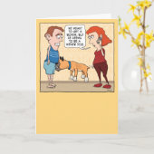 Carte Funny Biting Boxer est un chien plus Wiener Annive (Fleur jaune)