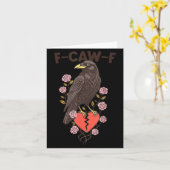Carte Funny Black Bird F-caw-f Anti Valentines Day Singl (Fleur jaune)