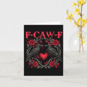 Carte Funny Black Bird F-caw-f Anti Valentines Day Singl (Fleur jaune)