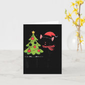 Carte Funny Black Ca Pushing Christmas Tree Over Cat Wha (Fleur jaune)