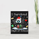 Carte Funny Black Cat Christmas I Survived 67 Days Of Sc (Devant)