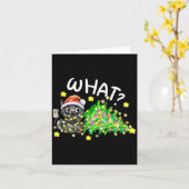 Carte Funny Black Cat Gift Pushing Christmas Tree Over C (Fleur jaune)