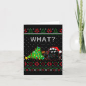 Carte Funny Black Cat Gift Pushing Christmas Tree Over C (Devant)