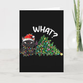 Carte Funny Black Cat What_ Christmas Tree Funny Cat Lov (Devant)