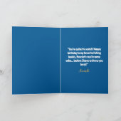 Carte Funny Blue & Yellow Boyfriend Pêche Anniversaire (Intérieur)