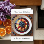 Carte Funny Blueberry Pancakes Pun | Joyeux anniversaire