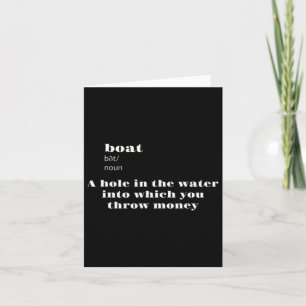 Carte Funny Boat Definition Bateau