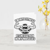 Carte Funny Bodybuilder (Fleur jaune)