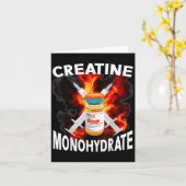 Carte Funny Bodybuilding Poids Creatine Monohydr (Fleur jaune)