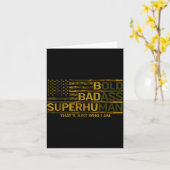 Carte Funny Bold Bad Superhuman Fathers Day Gag Gift Gra (Fleur jaune)
