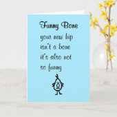 Carte Funny Bone Un Poème Drôle Pour Votre Nouveau Hip (Fleur jaune)