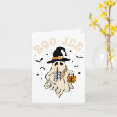 Carte Funny Boo-jee Ghost Halloween Boo Jee Ghost Éffray (Fleur jaune)