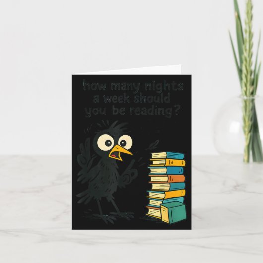 Carte Funny Bookworm 6 7 Meme Design _ Reading Nights Hu (Devant)