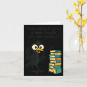 Carte Funny Bookworm 6 7 Meme Design _ Reading Nights Hu (Fleur jaune)