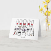 Carte Funny Bowling card (Fleur jaune)