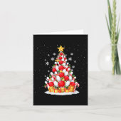Carte Funny Bowling Christmas Tree Lights Xmas For Men & (Devant)
