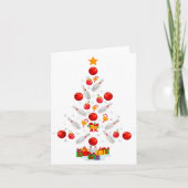 Carte Funny Bowling Christmas Tree Lights Xmas For Men W (Devant)