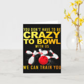 Carte Funny Bowling Design For Men Women Kids Bowler Bow (Fleur jaune)