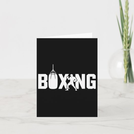 Carte Funny Boxing Fighter Gym Gants Kickboxing Pour Wom (Devant)