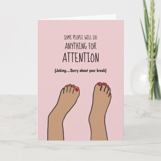 Carte Funny Broken Ankle (Devant)