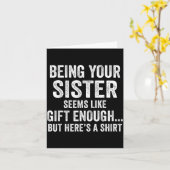 Carte Funny Brother Sarcastic Sibling Humor Quote From S (Fleur jaune)