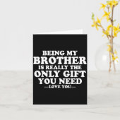 Carte Funny Brother Sarcastic Sibling Humor Quote From S (Fleur jaune)