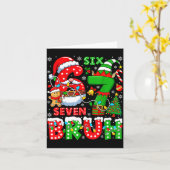 Carte Funny Bruh Six Seven 6 7 Meme Christmas 67 Boy Gir (Fleur jaune)