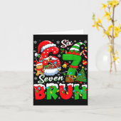 Carte Funny Bruh Six Seven 6 7 Meme Christmas 67 Boy Gir (Fleur jaune)