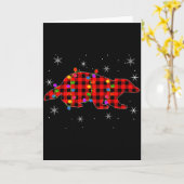 Carte Funny Buffalo Plaid Family Matching Badger Christm (Fleur jaune)