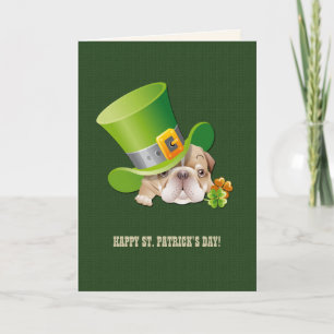 Carte Funny Bulldog St. Patrick's Day