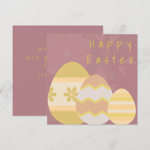 Carte Funny Burgundy Oeufs Abstraits Texte personnalisé