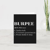Carte Funny Burpee Définition T Chemise Hommes Cadeau Fe (Devant)