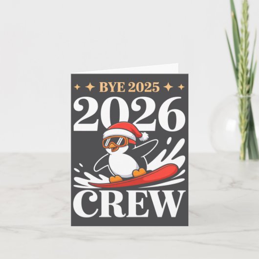 Carte Funny Bye 2025 2026 Crew New Year Friends Squad  (Devant)