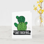 Carte Funny Cactus - Can't Touch This (Fleur jaune)