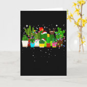 Carte Funny Cactus Christmas Tree (Fleur jaune)