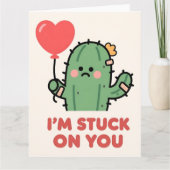 Carte Funny Cactus Love Pun Valentine Card (Devant)