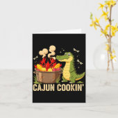 Carte Funny Cajun Louisiana Boil Alligator Crawfish Mard (Fleur jaune)