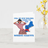 Carte Funny Call Me New England Cause I Ve Got Mive Huge (Fleur jaune)