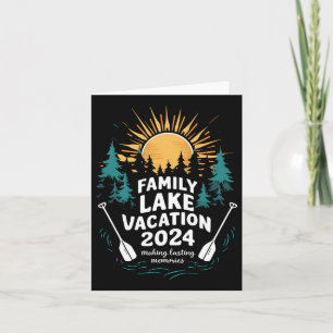 Carte Funny Camping Randonnée 2024 Family Lake Vacati