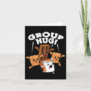 Carte Funny Camping Smores Group Hug Marshmallow Chocola